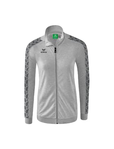 Essential Team Tracktop Jacke - Damen - hellgrau melange/slate grey