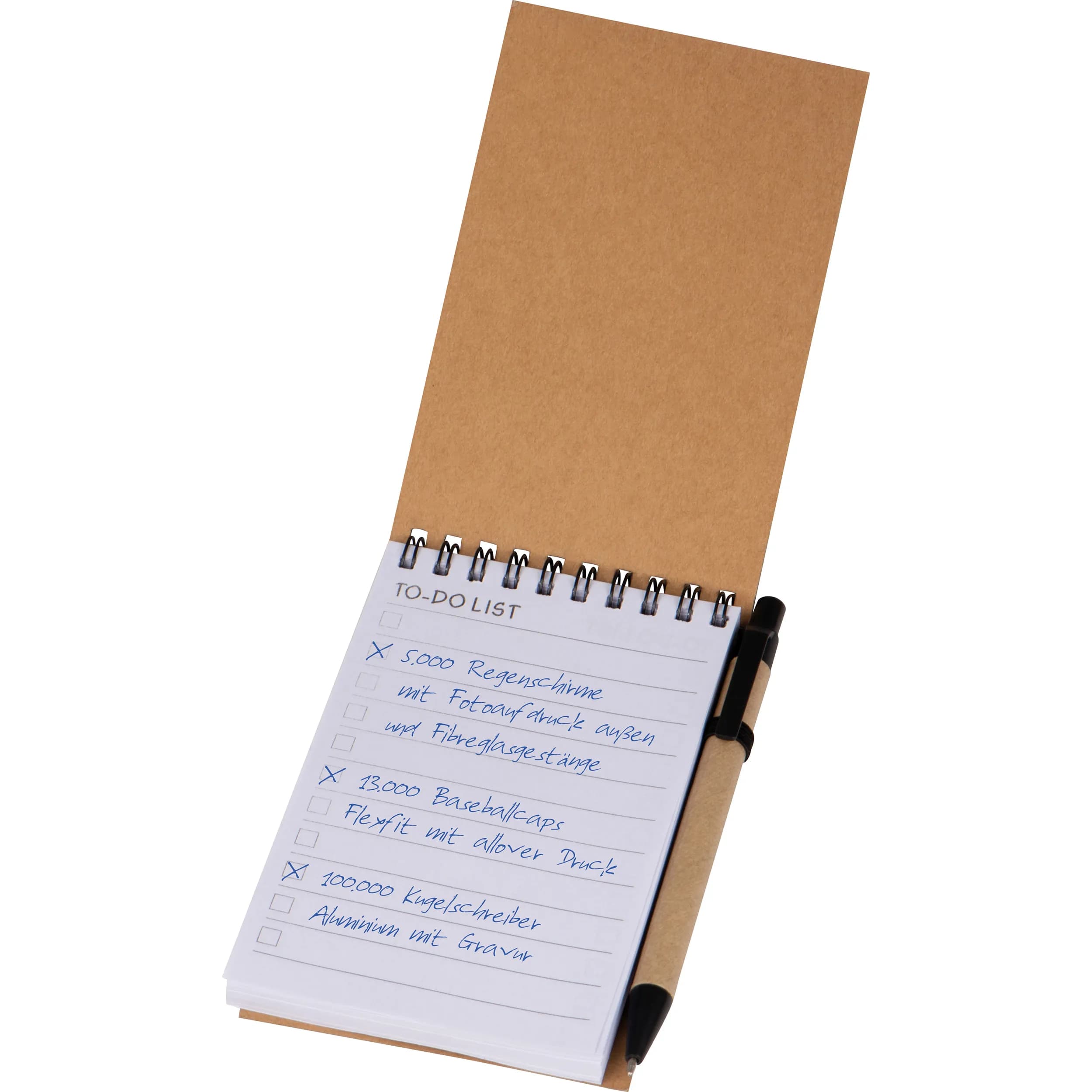 Ringbuch mit Kugelschreiber und To do Liste EUGENIO - schwarz