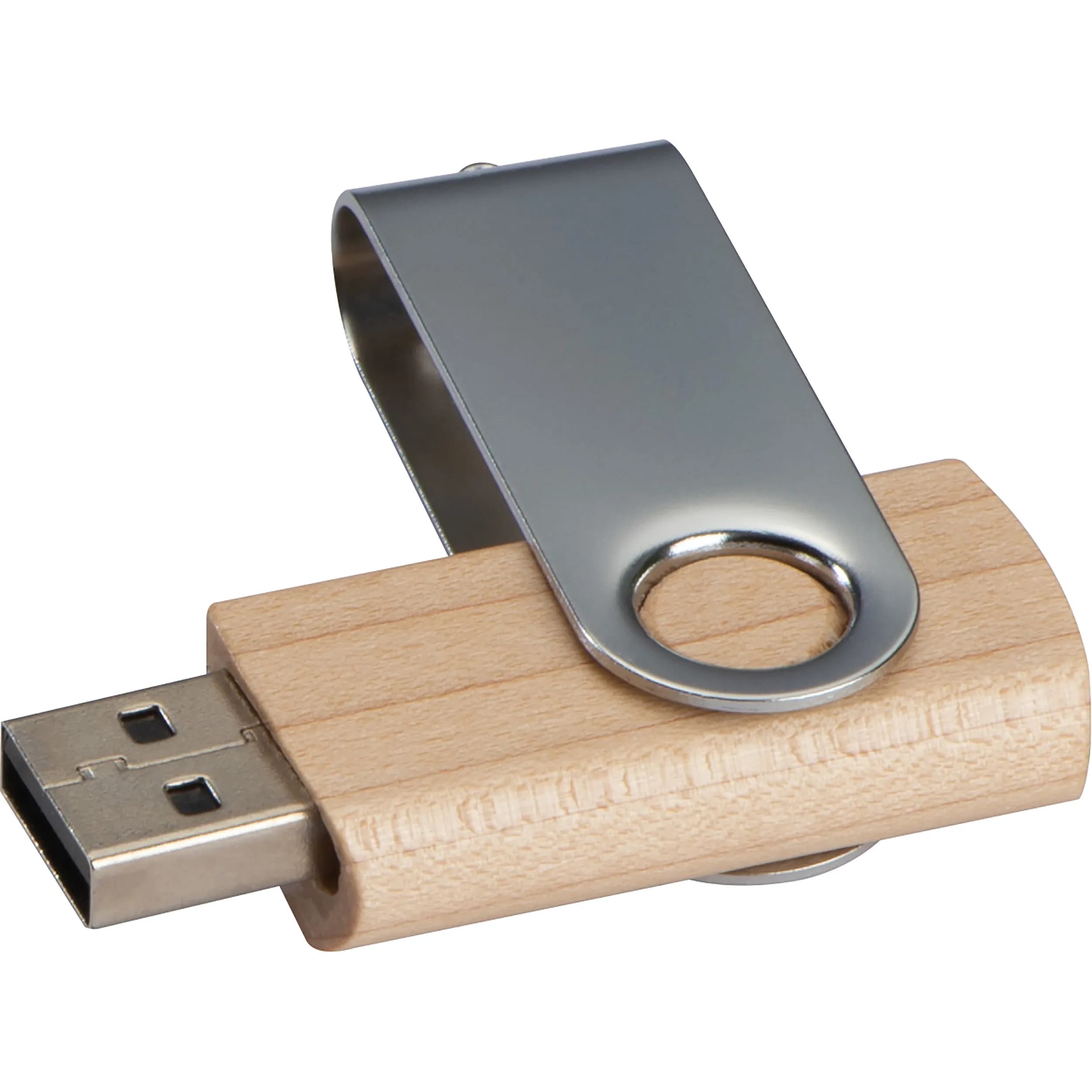 USB Stick aus hellem Holz 4GB KLAUDIA - braun