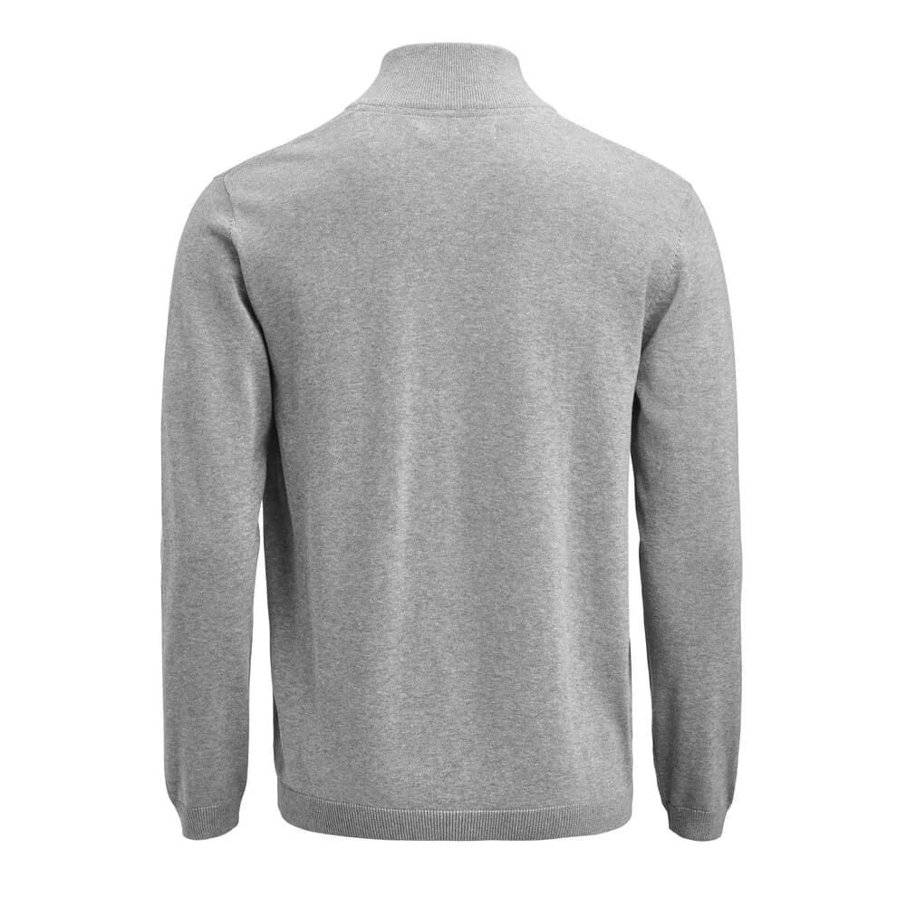 Ashland Halfzip Strickpullover Unisex - Grau Meliert