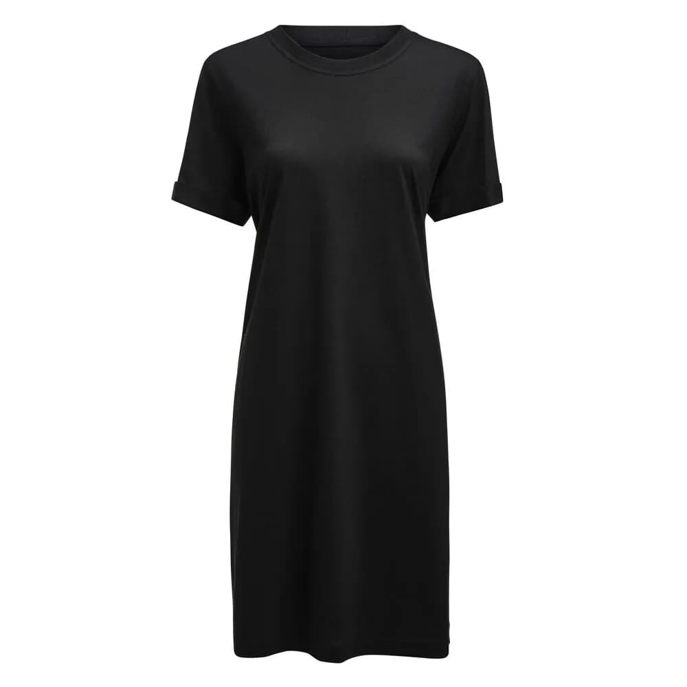 American T-shirt Dress Kleid Damen - Schwarz