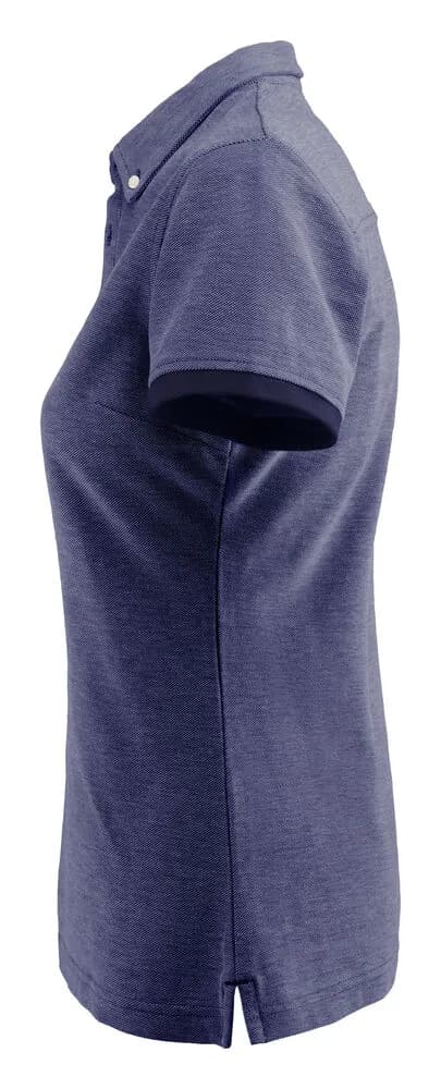 Larkford Polo Pique Damen - Marine Meliert