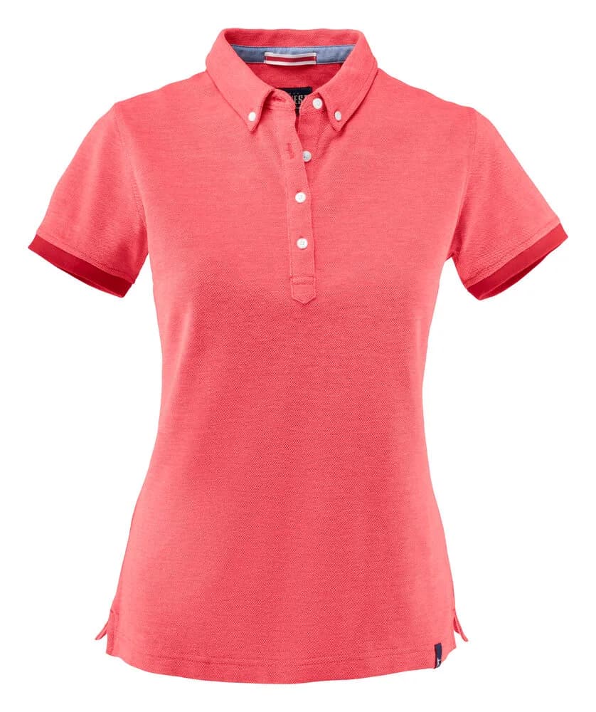 Larkford Polo Pique Damen - Rot Meliert