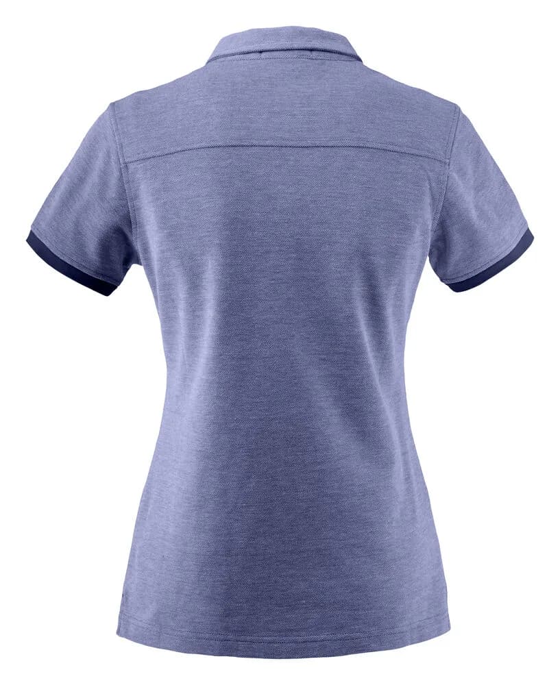 Larkford Polo Pique Damen - Marine Meliert