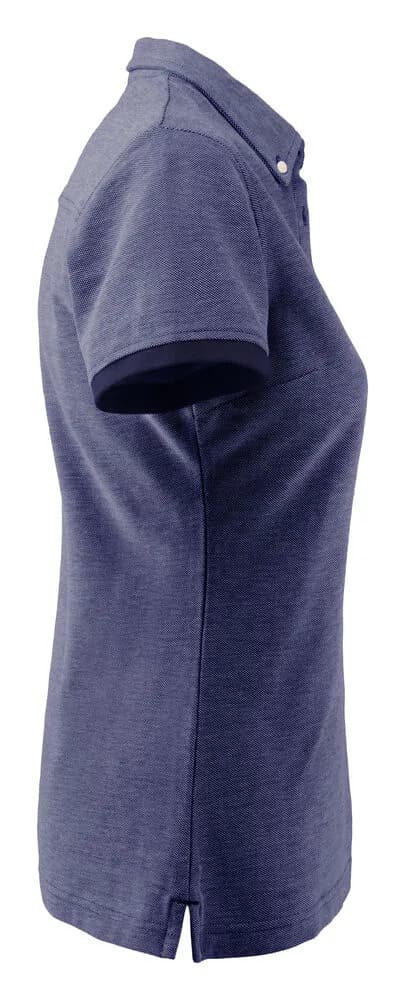 Larkford Polo Pique Damen - Marine Meliert