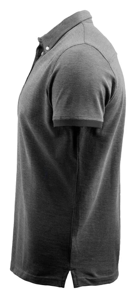 Larkford Polo Pique Herren - Schwarz Meliert