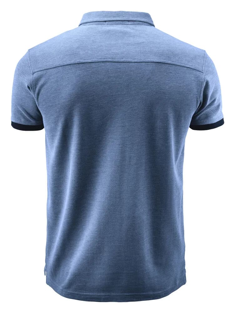 Larkford Polo Pique Herren - Hellblau Meliert