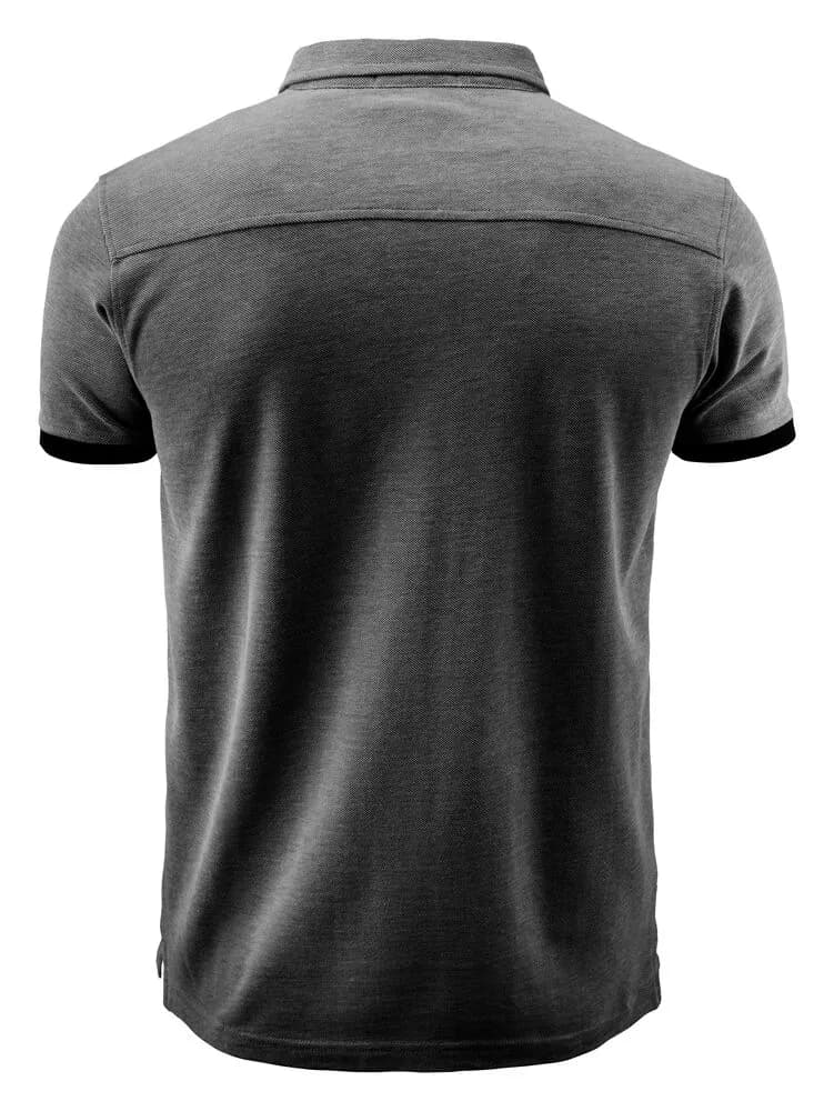 Larkford Polo Pique Herren - Schwarz Meliert