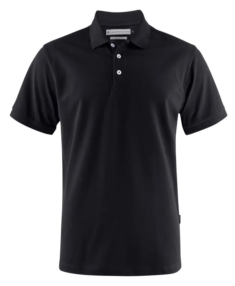 Sunset  Polo Pique Regular Fit Herren - Schwarz