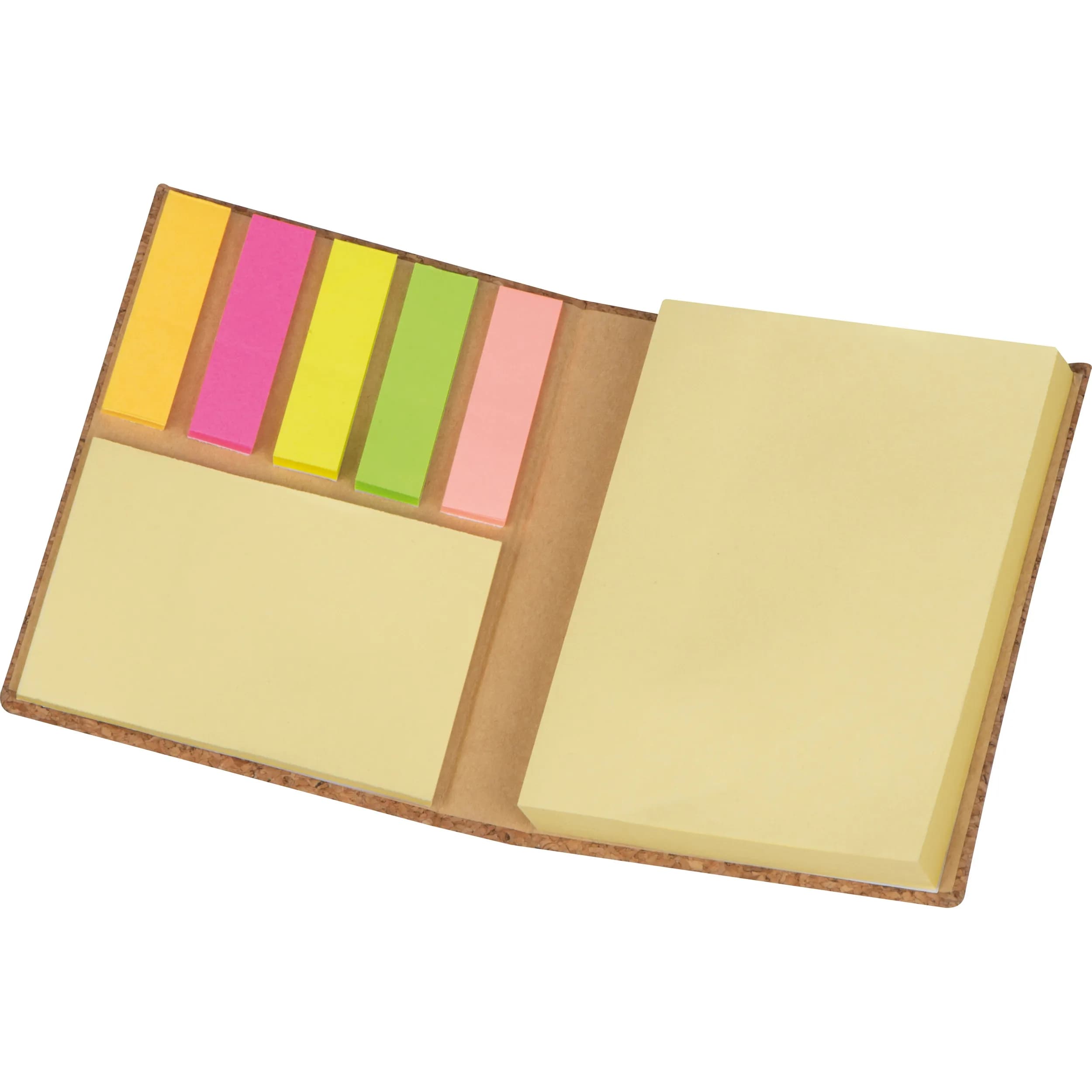 Haftmarker- und Haftnotizbuch mit Korkcover LORETTA - beige