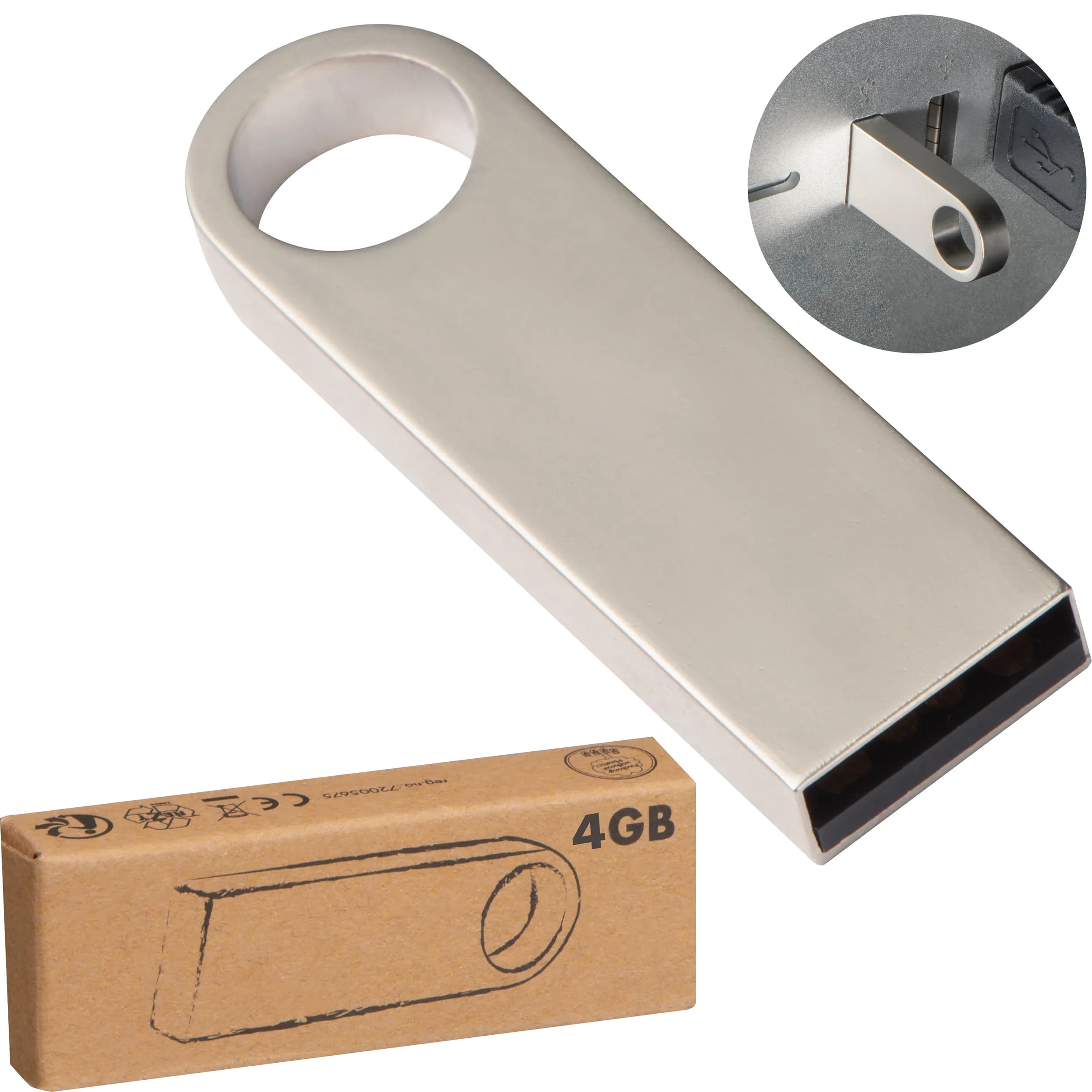 USB Stick Metall 4GB - grau