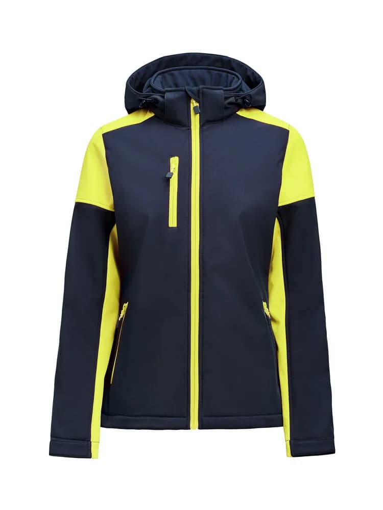 Prime  Softshell Jacke Damen - Marine/Neongelb