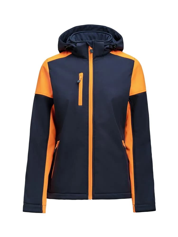 Prime  Softshell Jacke Damen - Marine/Neonorange