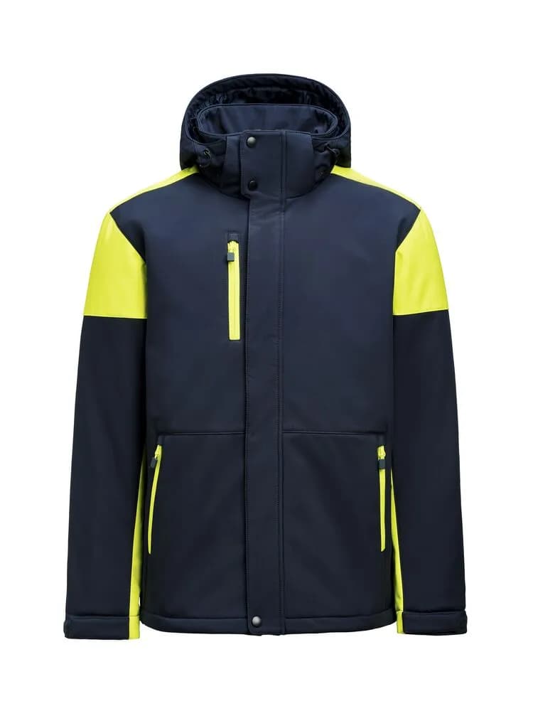 Prime Padded Softshell Jacke Herren - Marine/Neongelb