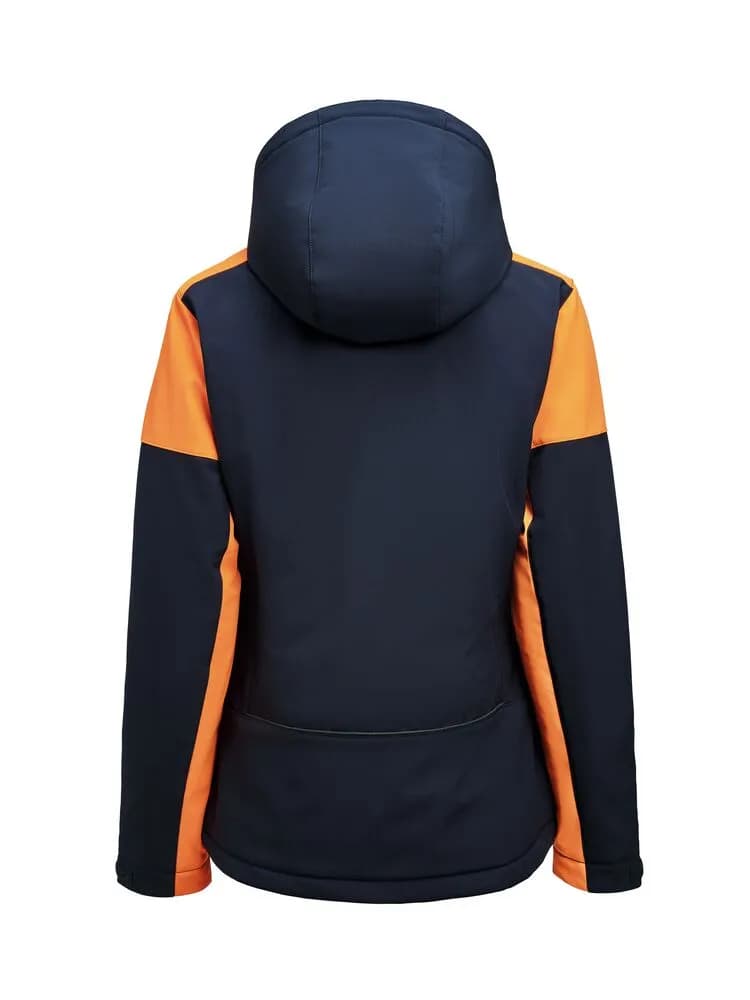 Prime Padded Softshell Jacke Damen - Marine/Neonorange