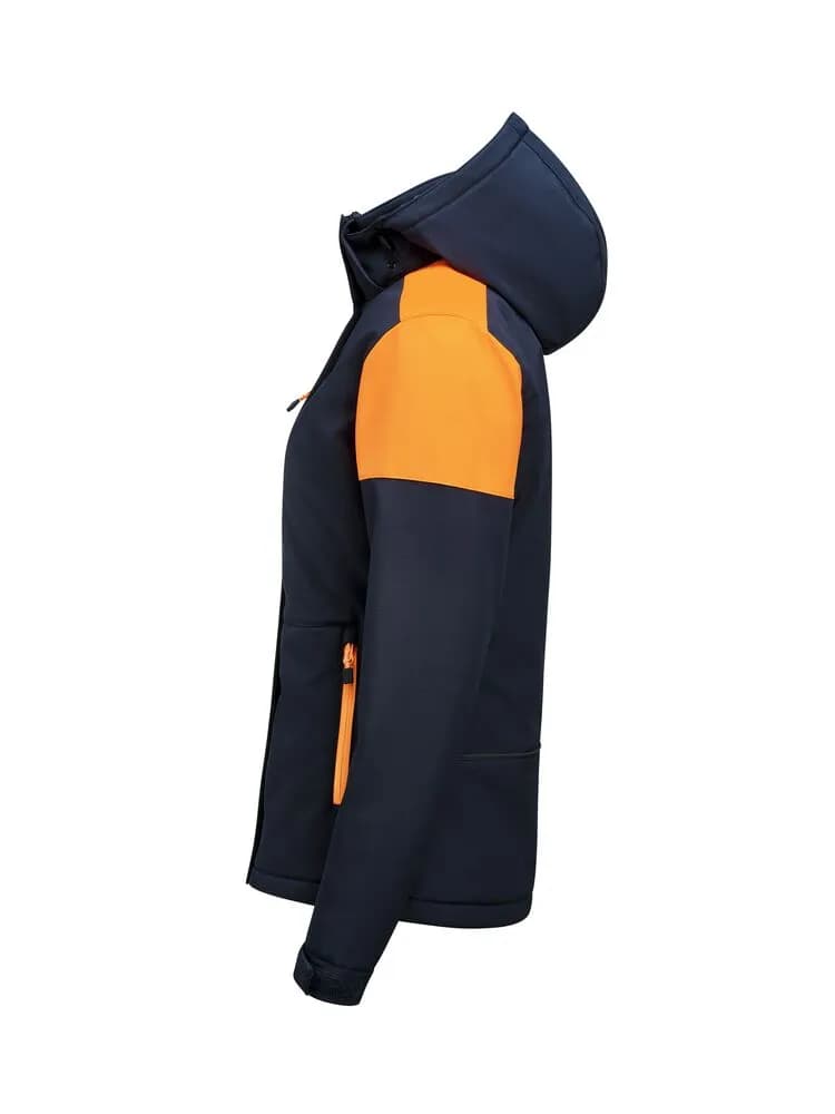 Prime Padded Softshell Jacke Damen - Marine/Neonorange