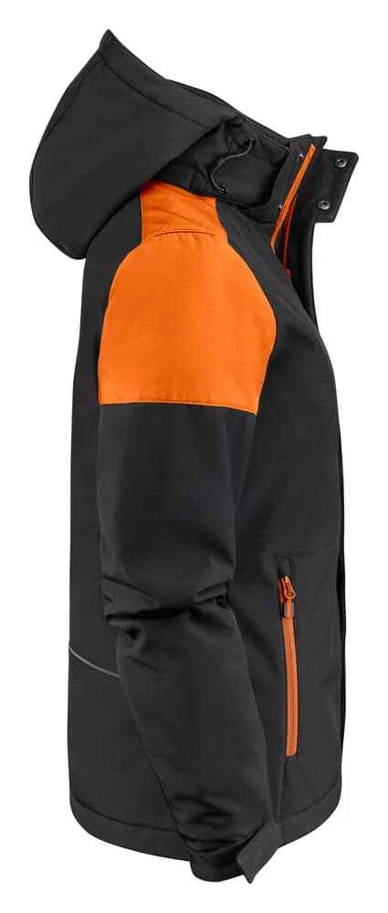 Prime Padded Softshell Jacke Damen - Schwarz/Orange