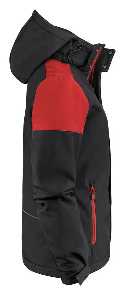 Prime Padded Softshell Jacke Damen - Schwarz/Rot