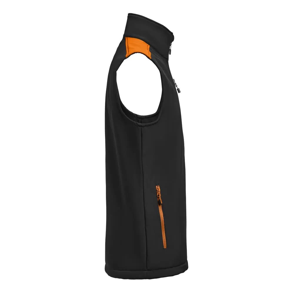 Prime Softshell Weste Herren - Schwarz/Orange