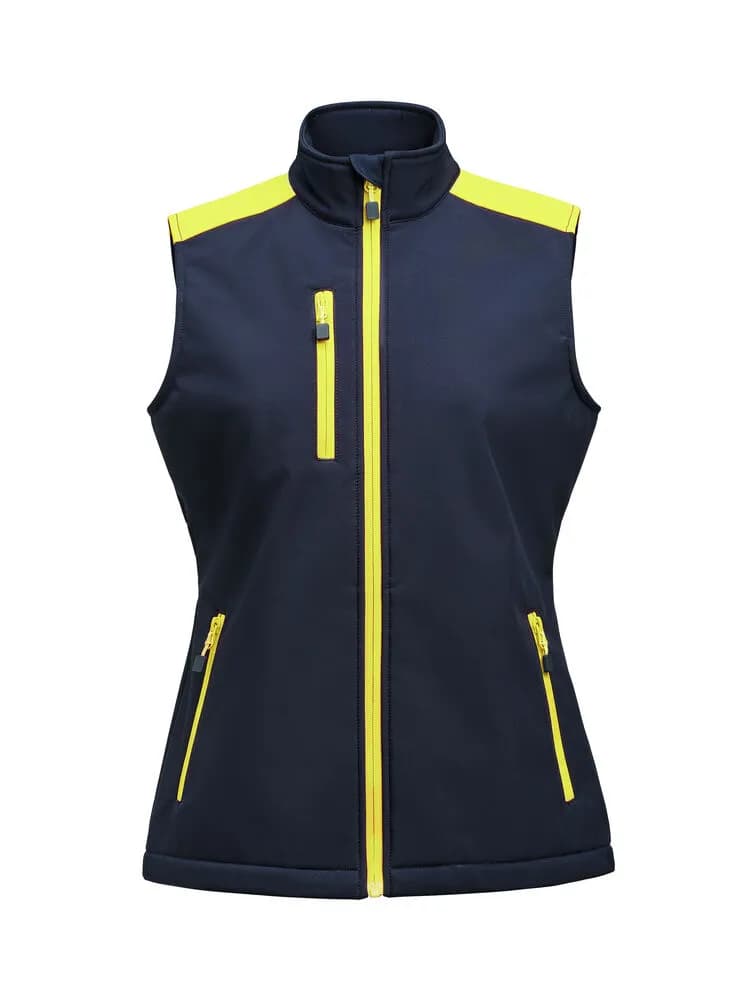 Prime Softshell Weste Damen - Marine/Neongelb