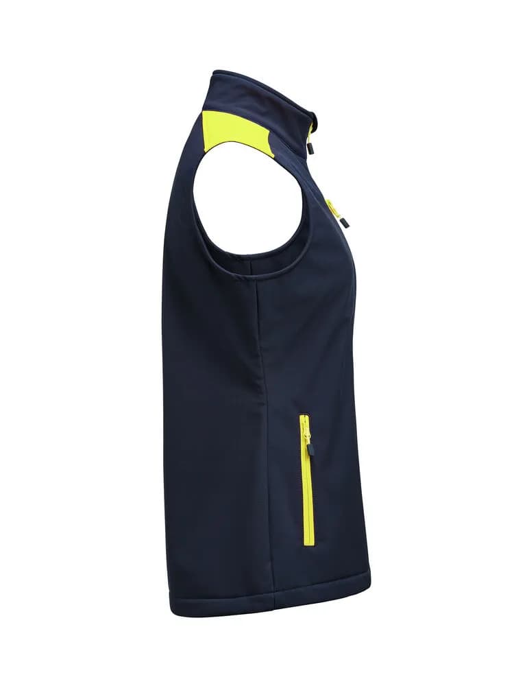 Prime Softshell Weste Damen - Marine/Neongelb