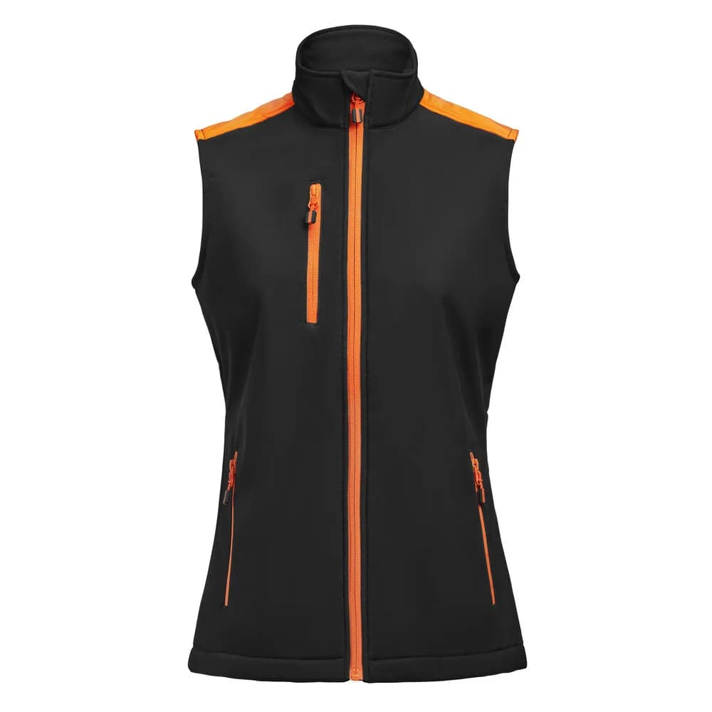Prime Softshell Weste Damen - Schwarz/Orange