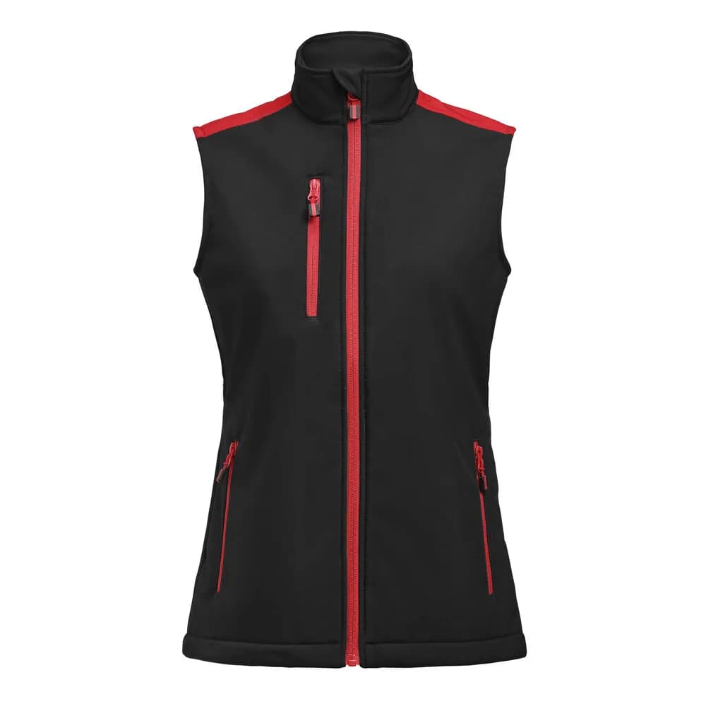 Prime Softshell  Weste Damen - Schwarz/Rot