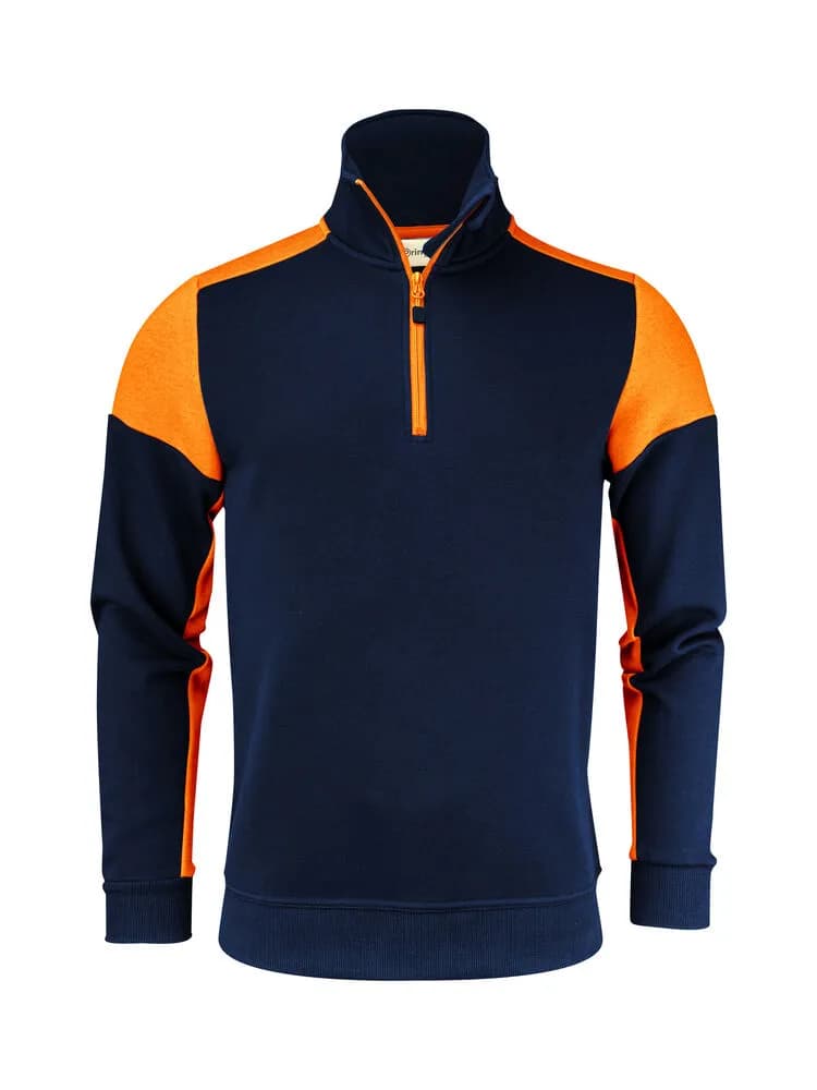 Prime  Halfzip Sweater Unisex - Marine/Neonorange