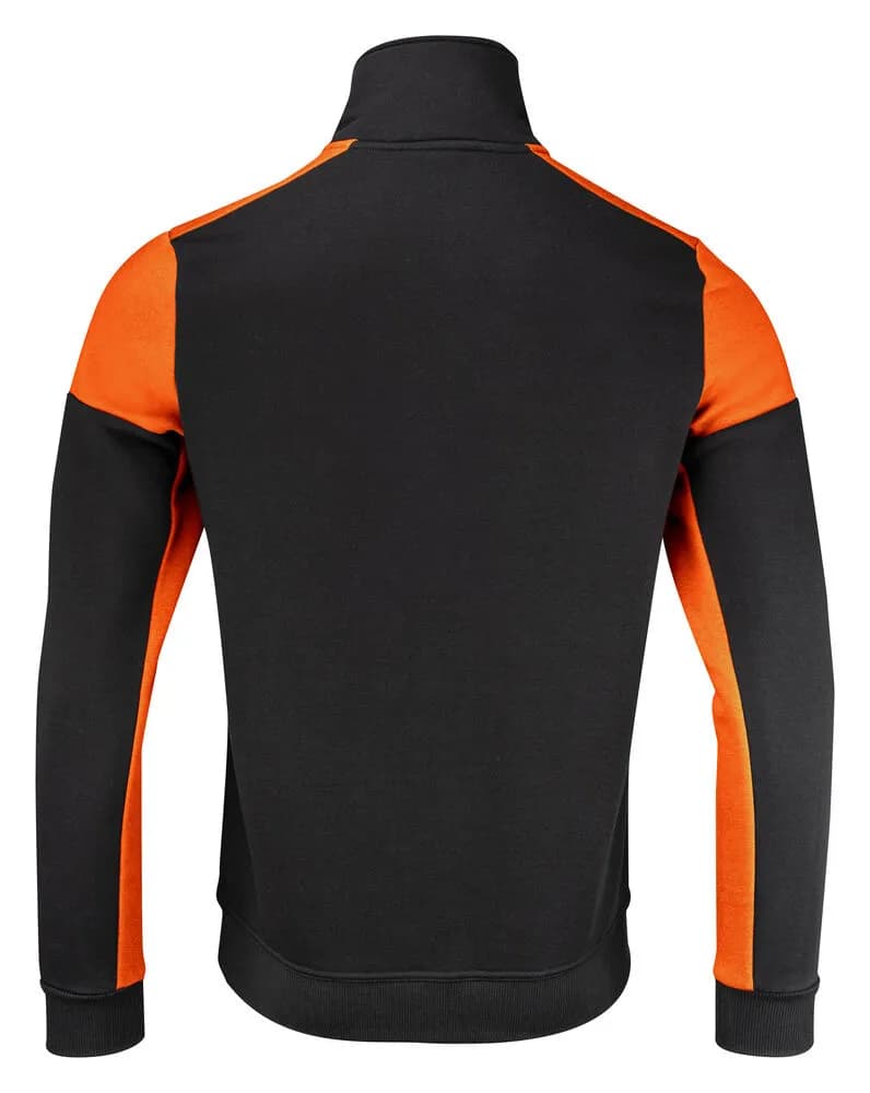 Prime  Halfzip Sweater Unisex - Schwarz/Orange