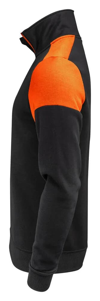 Prime  Halfzip Sweater Unisex - Schwarz/Orange