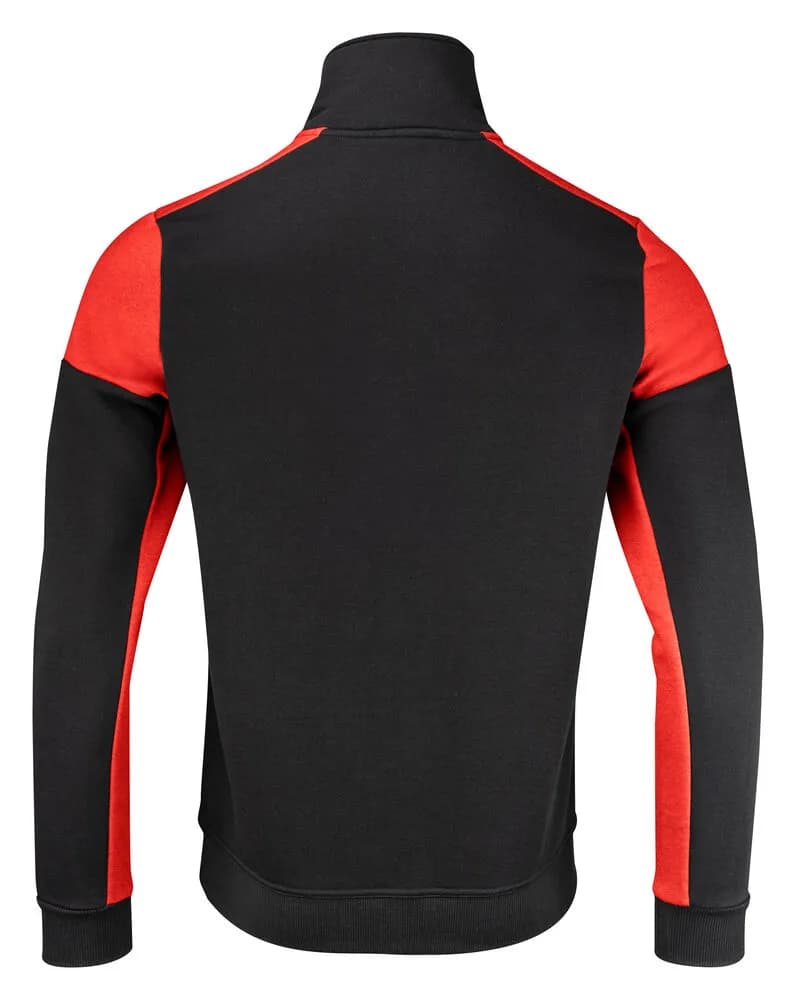Prime  Halfzip Sweater Unisex - Schwarz/Rot