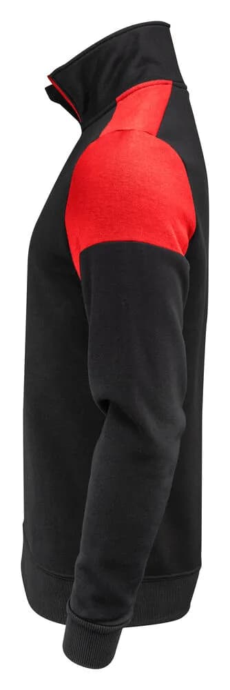 Prime  Halfzip Sweater Unisex - Schwarz/Rot