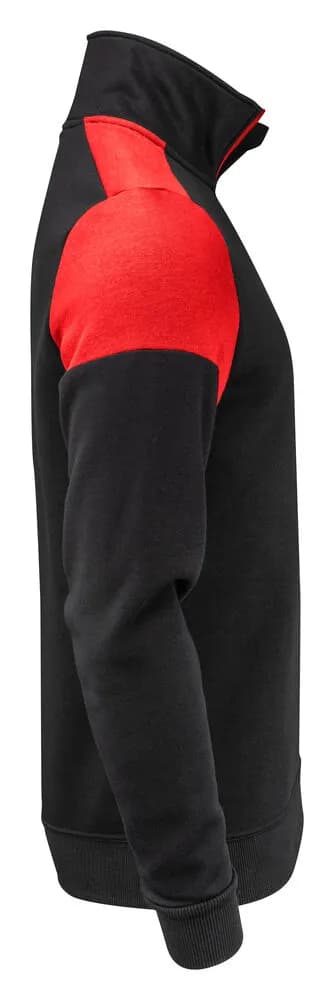 Prime  Halfzip Sweater Unisex - Schwarz/Rot