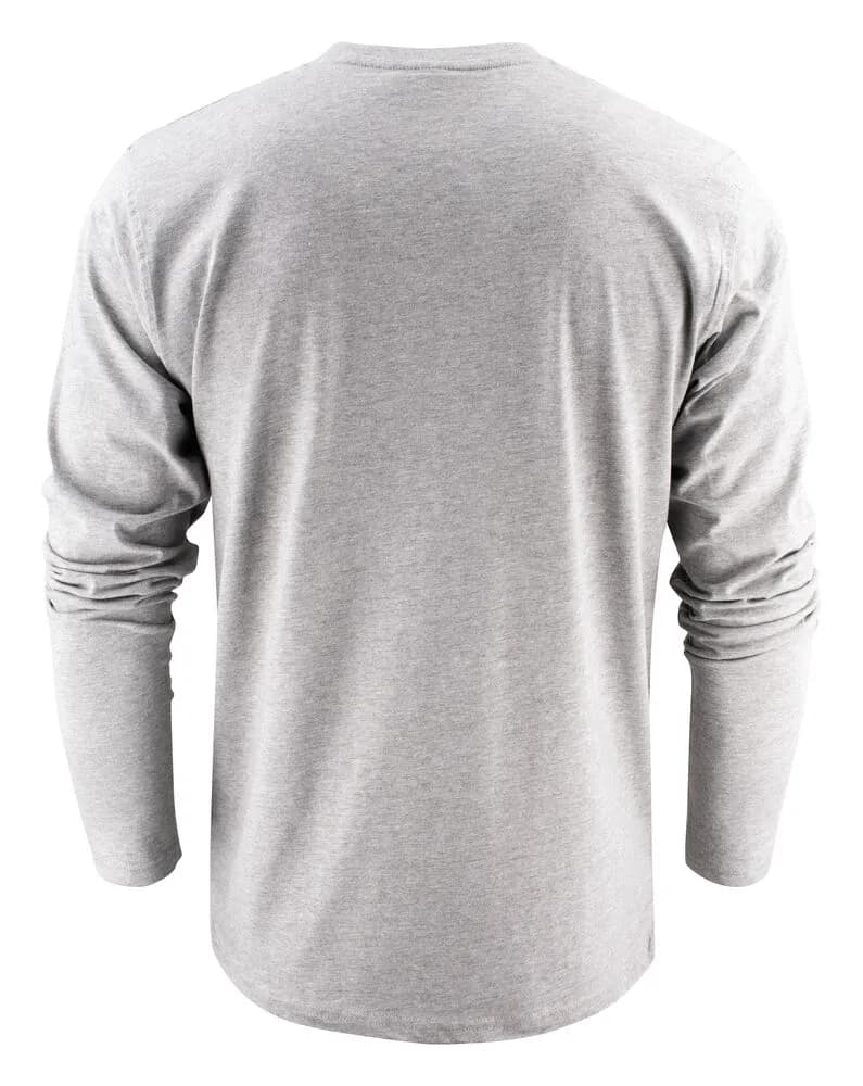 Heavy L/S T-Shirt Herren - Grau Meliert