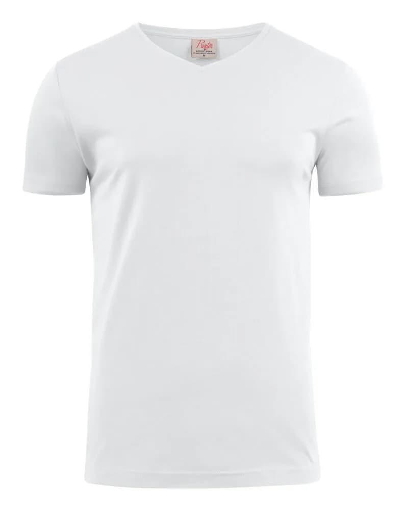 Heavy V-neck T-Shirt Herren - Weiß