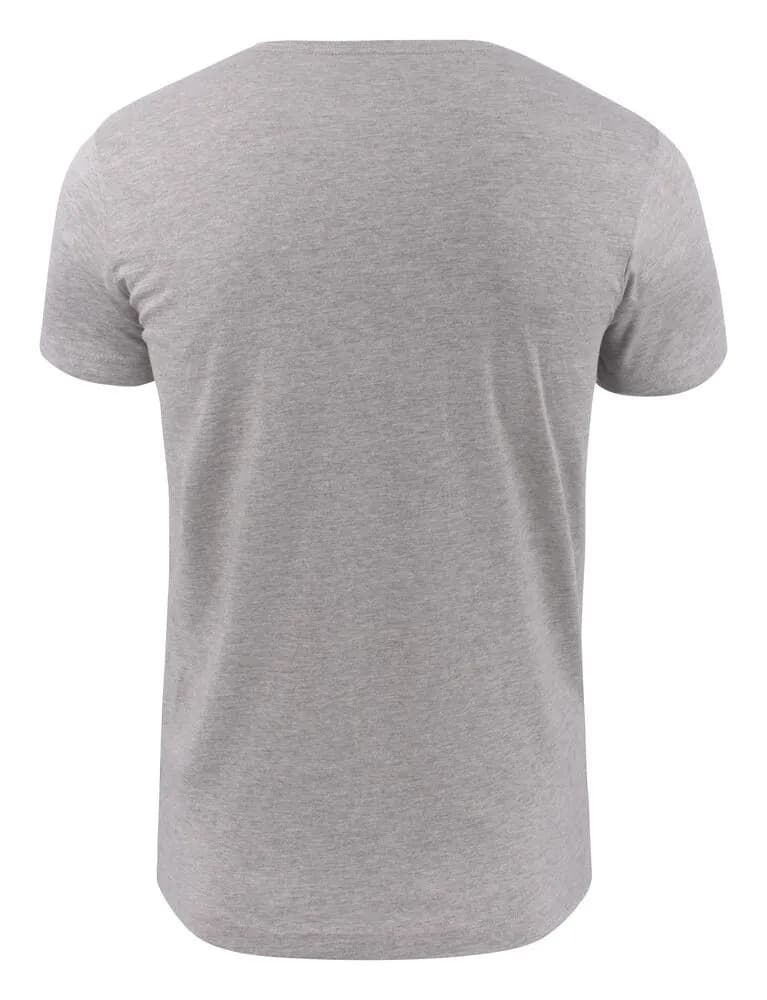 Heavy V-neck T-Shirt Herren - Grau Meliert