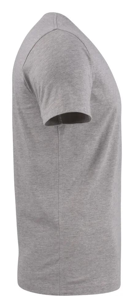 Heavy V-neck T-Shirt Herren - Grau Meliert