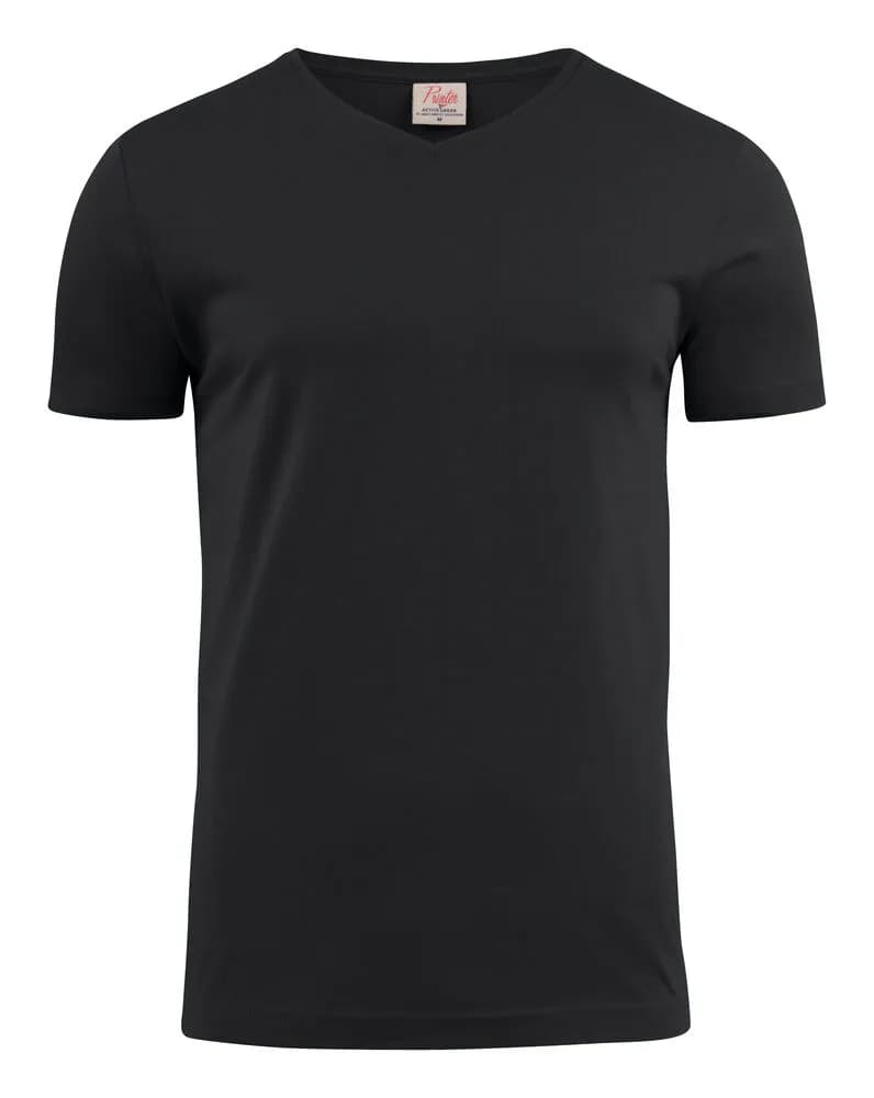 Heavy V-neck T-Shirt Herren - Schwarz