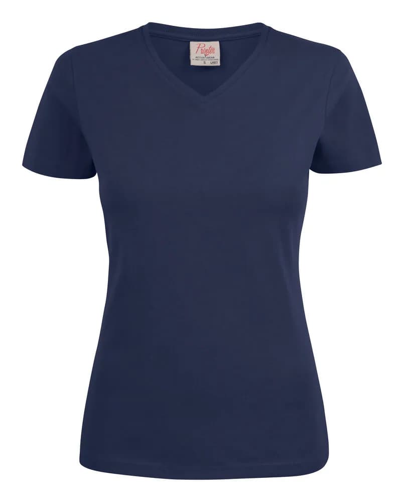 Heavy V-neck  T-Shirt Damen - Marine