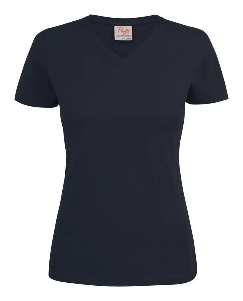 Heavy V-neck T-Shirt Damen - Dunkelmarine