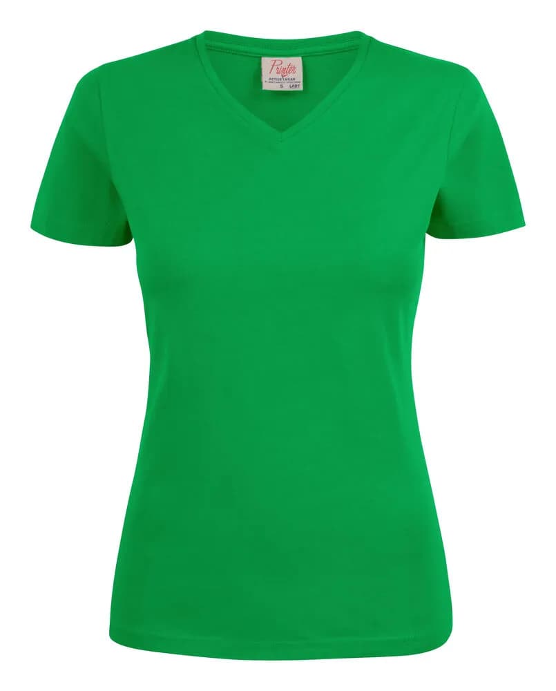 Heavy V-neck  T-Shirt Damen - Grün