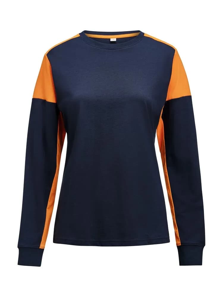 Prime T-shirt Long Sleeve T-shirt Damen - Marine/Neonorange