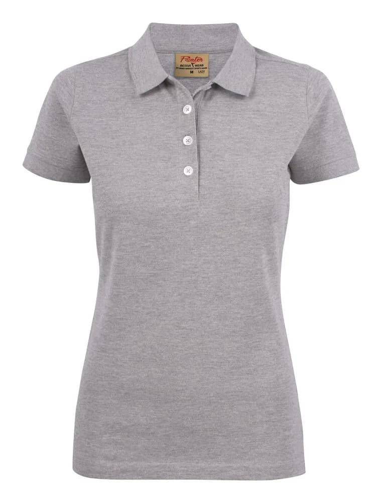 Surf Stretch Polo Pique Damen - Grau Meliert