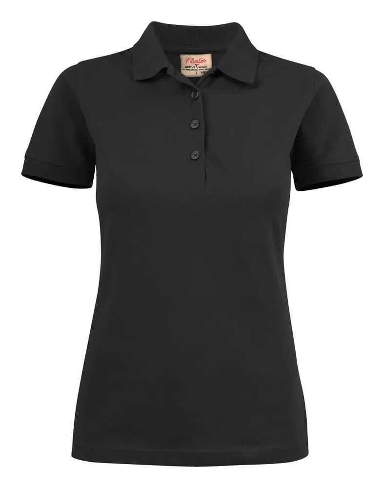 Surf Stretch Polo Pique Damen - Schwarz