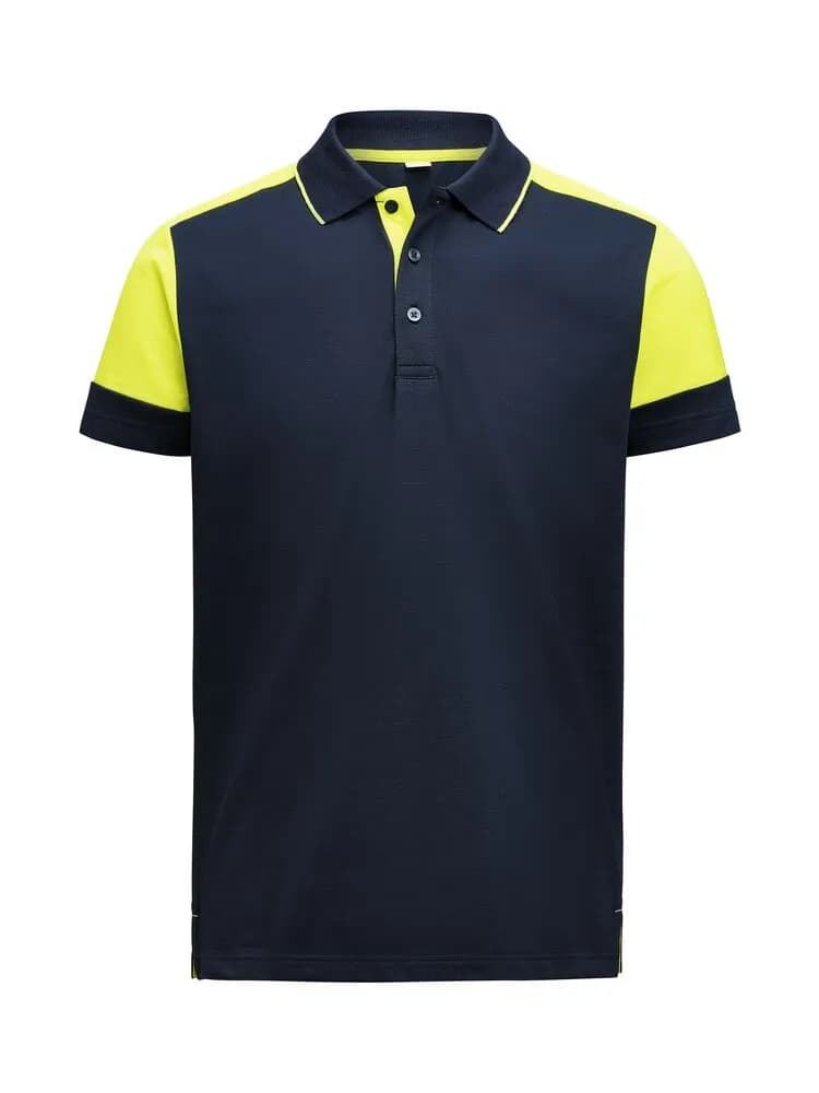 Prime Polo Herren - Marine/Neongelb