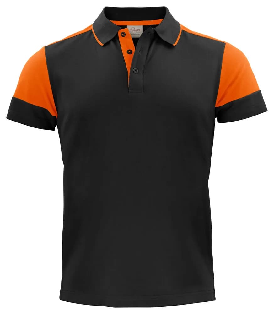 Prime Polo Herren - Schwarz/Orange