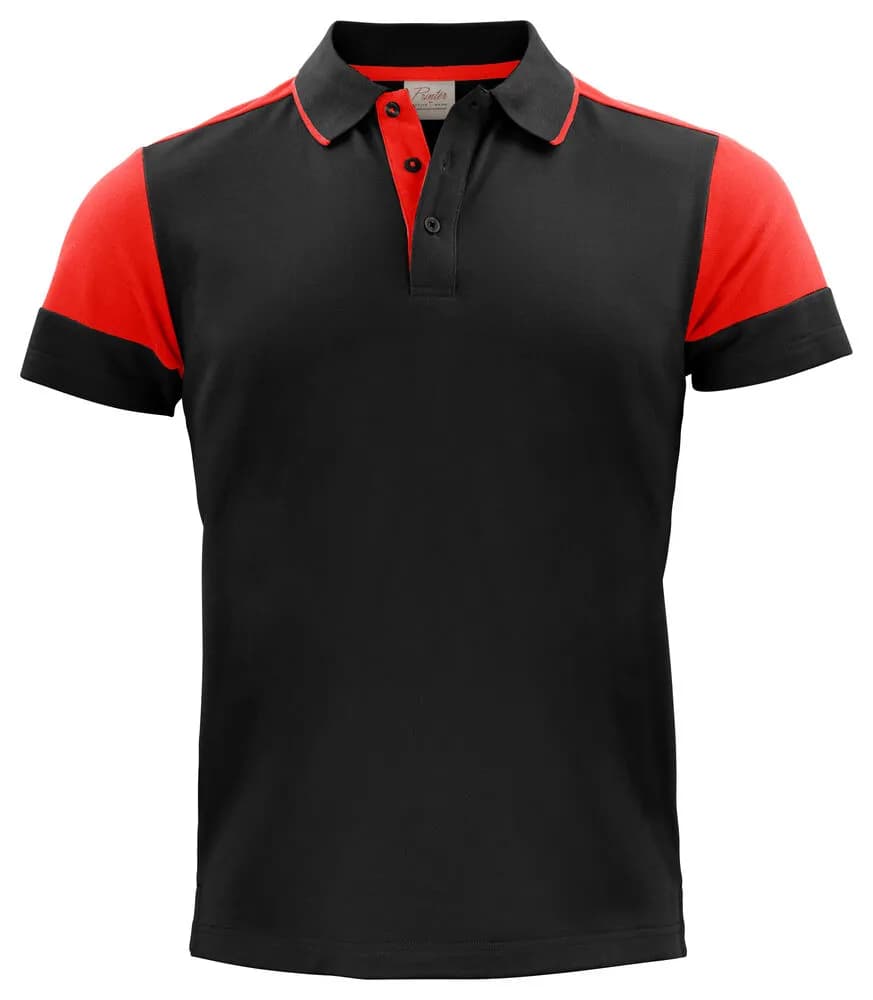 Prime Polo Herren - Schwarz/Rot