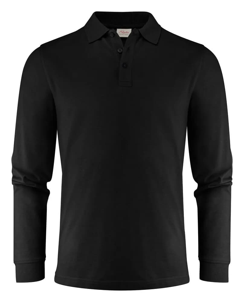 Surf Pro L/S Polo Pique Herren - Schwarz