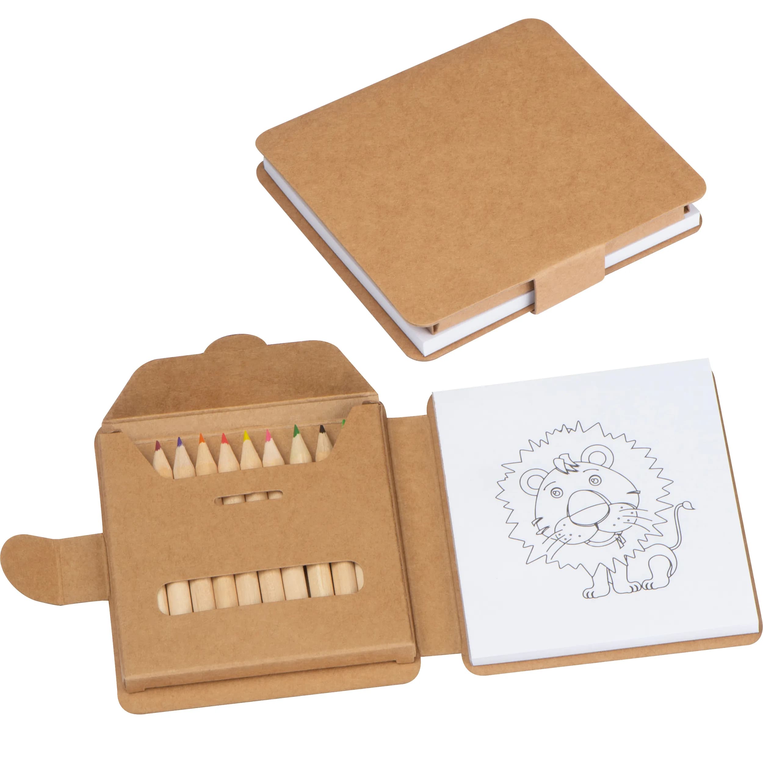 Malbuch mit 12 Buntstiften RUFUS - beige