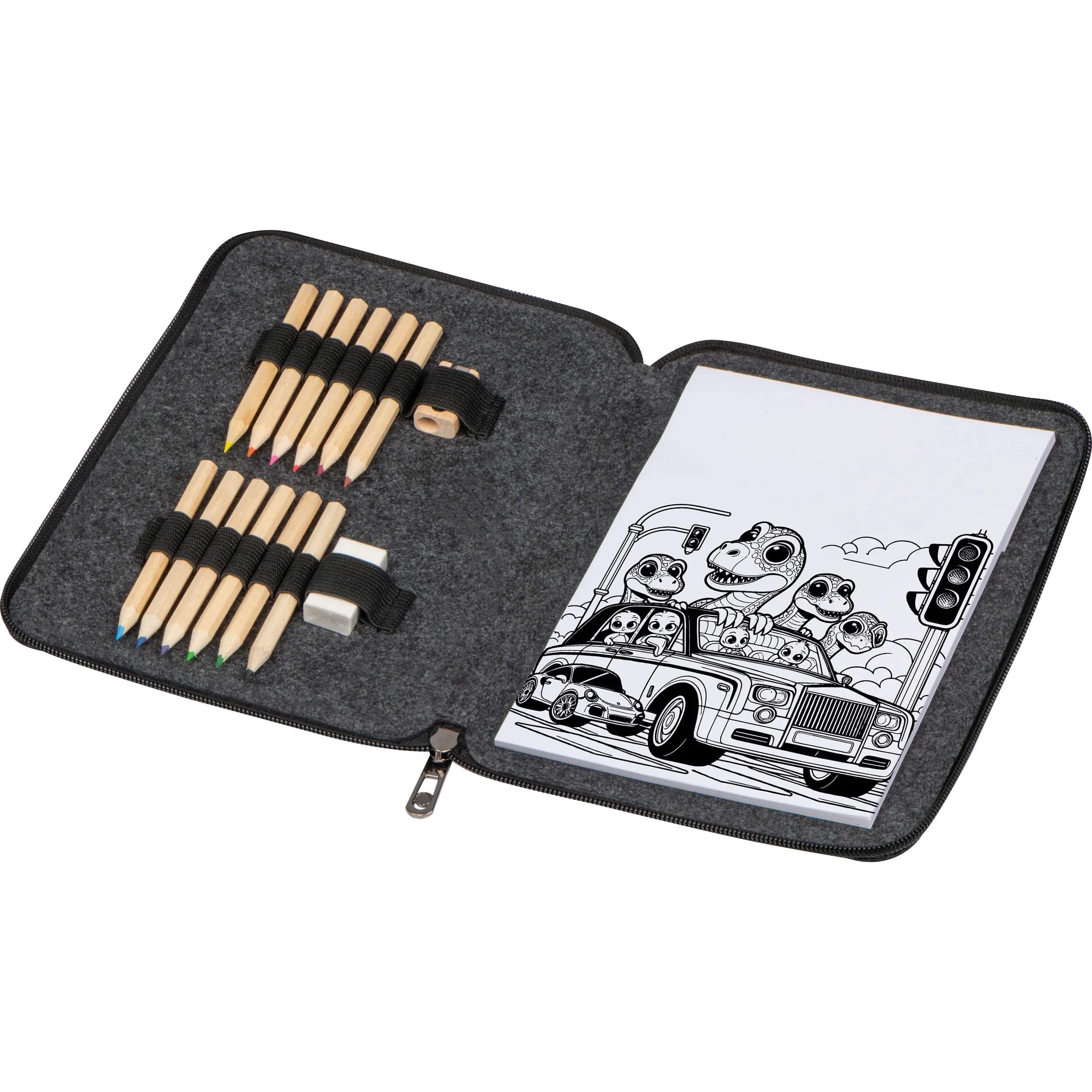 Malset in Filzetui FRITZ - anthrazit